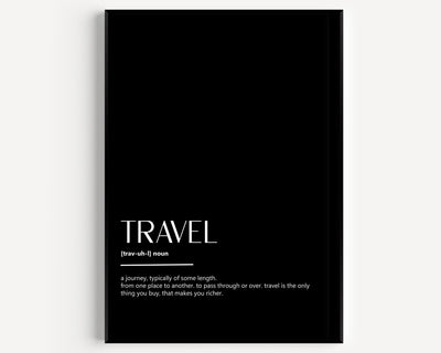 Travel Definition Print - Magic Posters