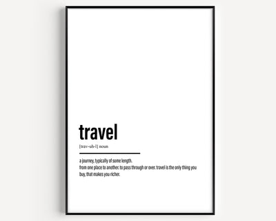Travel Definition Print - Magic Posters