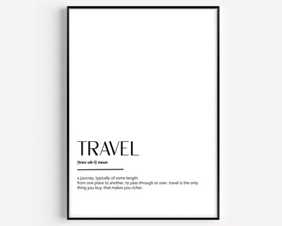 Travel Definition Print - Magic Posters