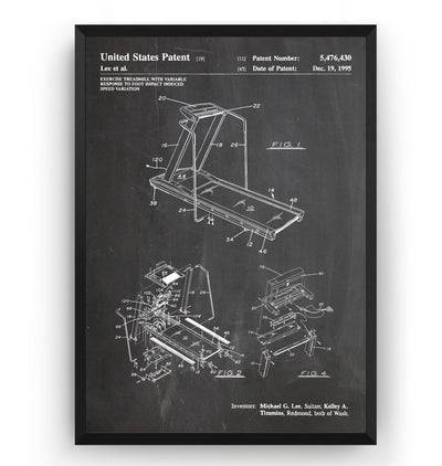 Treadmill 1995 Patent Print - Magic Posters
