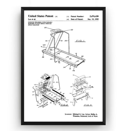 Treadmill 1995 Patent Print - Magic Posters