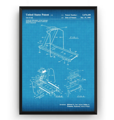 Treadmill 1995 Patent Print - Magic Posters