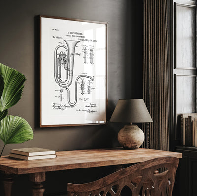 Tuba 1888 Patent Print - Magic Posters