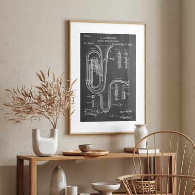 Tuba 1888 Patent Print - Magic Posters