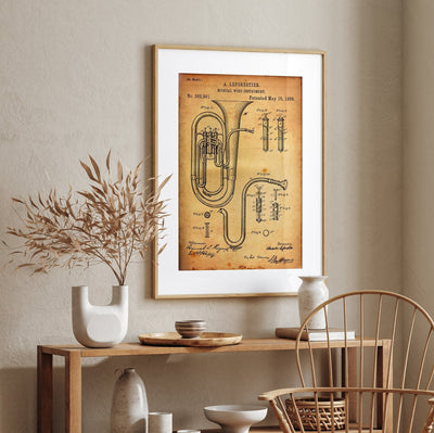 Tuba 1888 Patent Print - Magic Posters