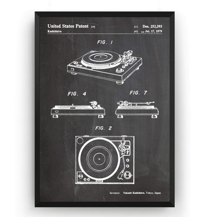 Turntable 1979 Patent Print - Magic Posters