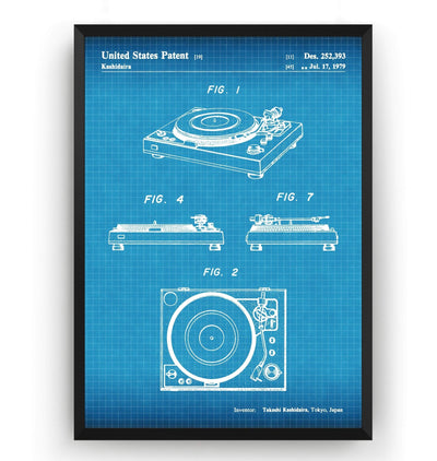 Turntable 1979 Patent Print - Magic Posters