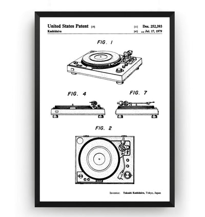 Turntable 1979 Patent Print - Magic Posters