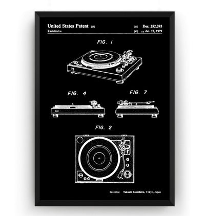 Turntable 1979 Patent Print - Magic Posters