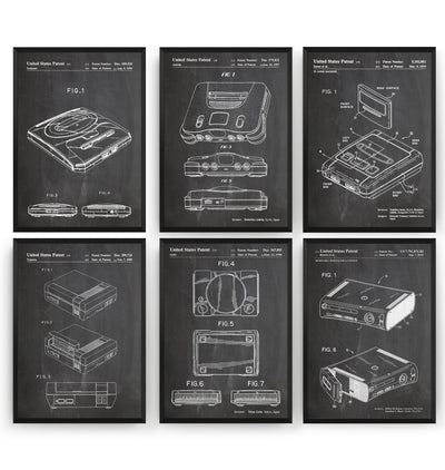 Ultimate Games Consoles Set Of 6 Patent Prints - Magic Posters