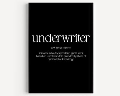 Underwriter Definition Print - Magic Posters