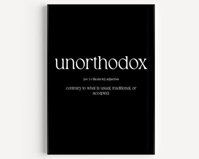 Unorthodox Definition Print - Magic Posters