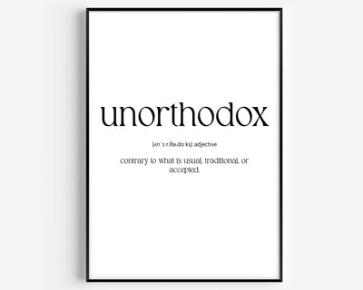 Unorthodox Definition Print - Magic Posters