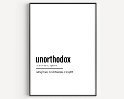 Unorthodox Definition Print - Magic Posters