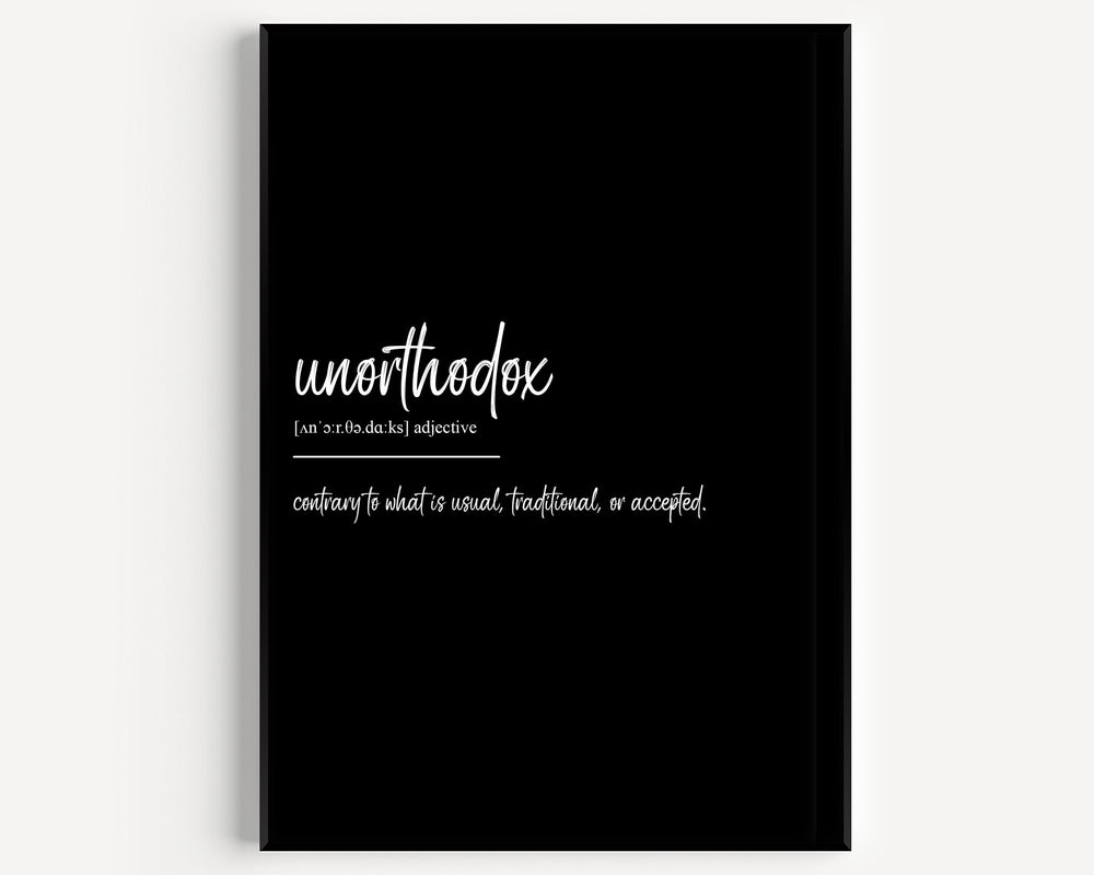 Unorthodox Definition Print - Magic Posters