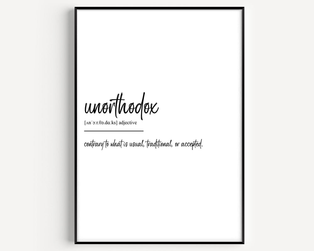 Unorthodox Definition Print - Magic Posters