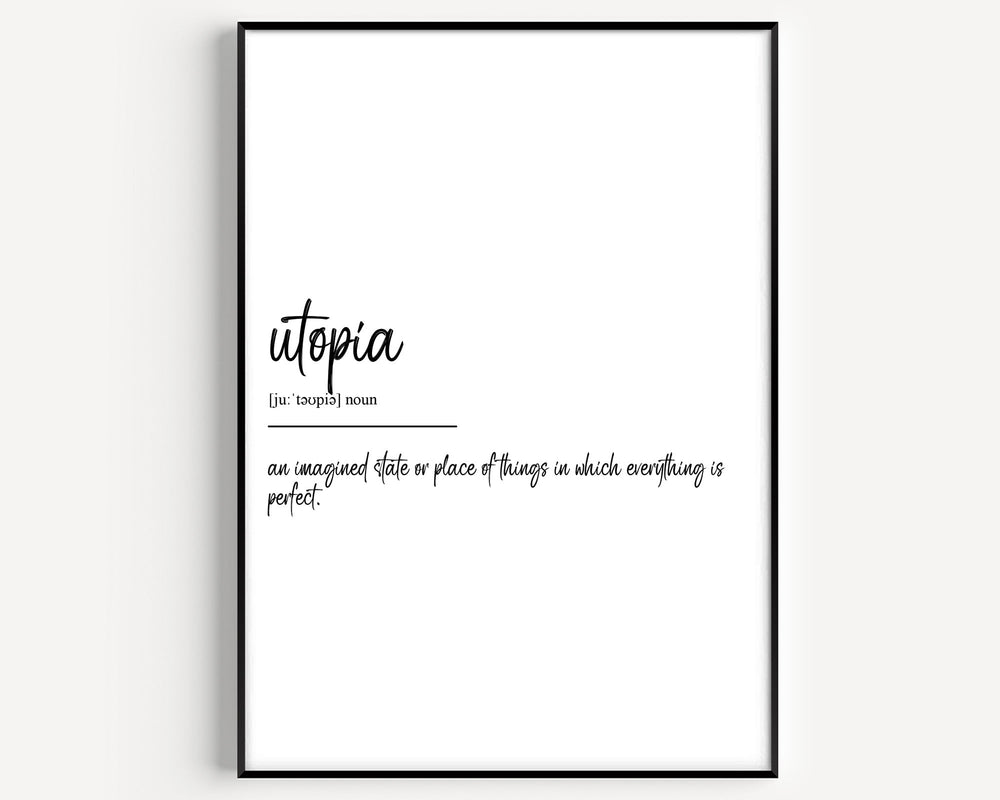 Utopia Definition Print Magic Posters