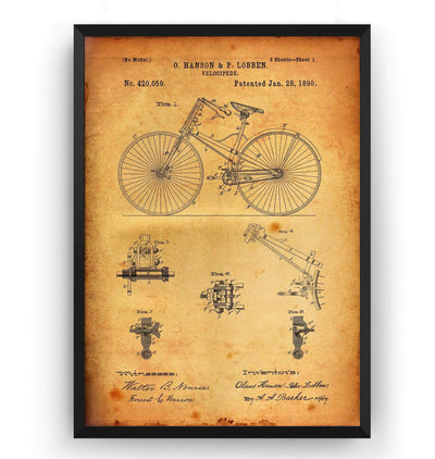 Velocipede Patent Print - Magic Posters