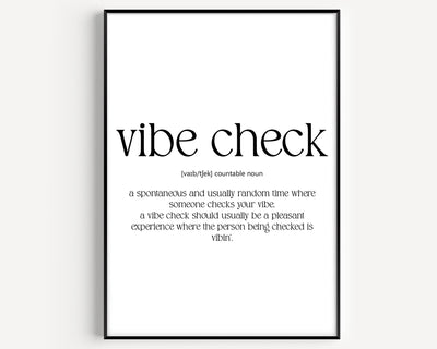 Vibe Check Definition Print - Magic Posters