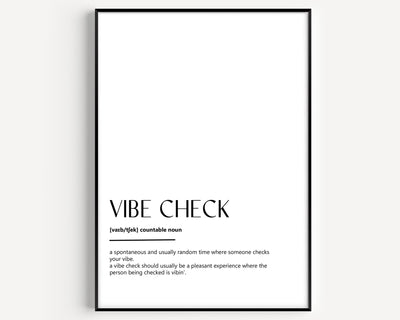 Vibe Check Definition Print - Magic Posters