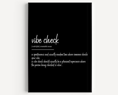 Vibe Check Definition Print - Magic Posters