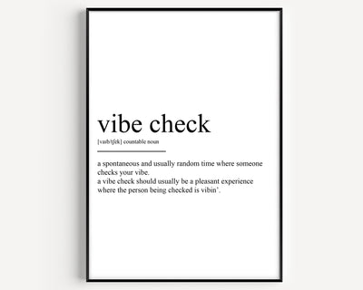 Vibe Check Definition Print - Magic Posters