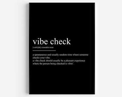 Vibe Check Definition Print - Magic Posters