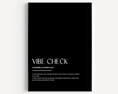 Vibe Check Definition Print - Magic Posters