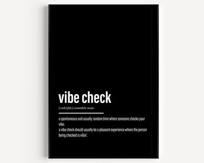 Vibe Check Definition Print - Magic Posters