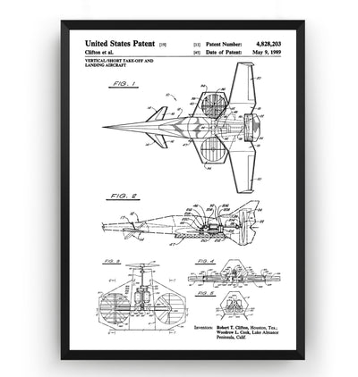 Vulcan STOVL Aircraft 1989 Patent Print - Magic Posters