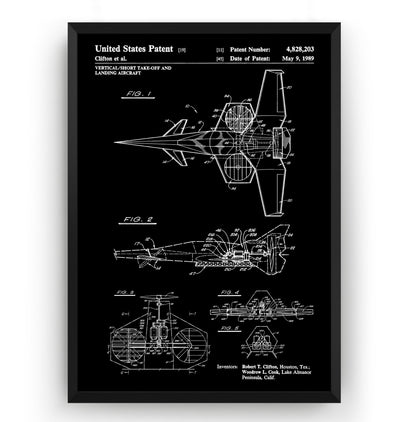 Vulcan STOVL Aircraft 1989 Patent Print - Magic Posters