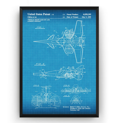Vulcan STOVL Aircraft 1989 Patent Print - Magic Posters