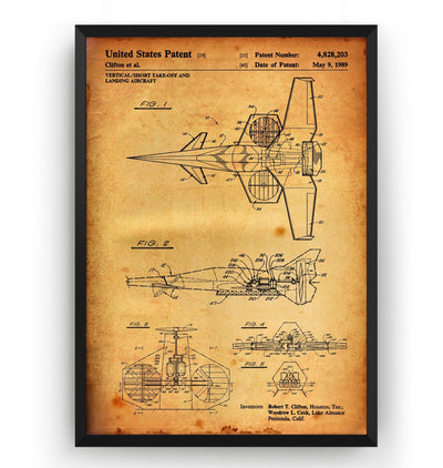 Vulcan STOVL Aircraft 1989 Patent Print - Magic Posters