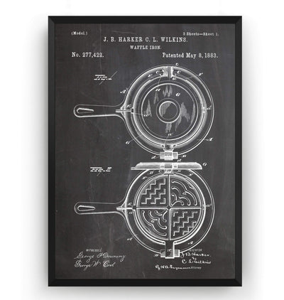 Waffle Iron 1883 Patent Print - Magic Posters