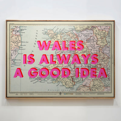 Wales Retro Pop Art Map Print - Magic Posters