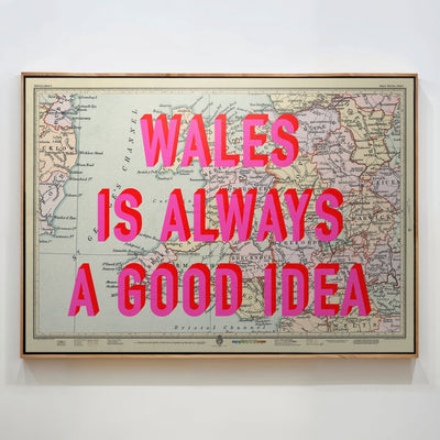 Wales Retro Pop Art Map Print - Magic Posters
