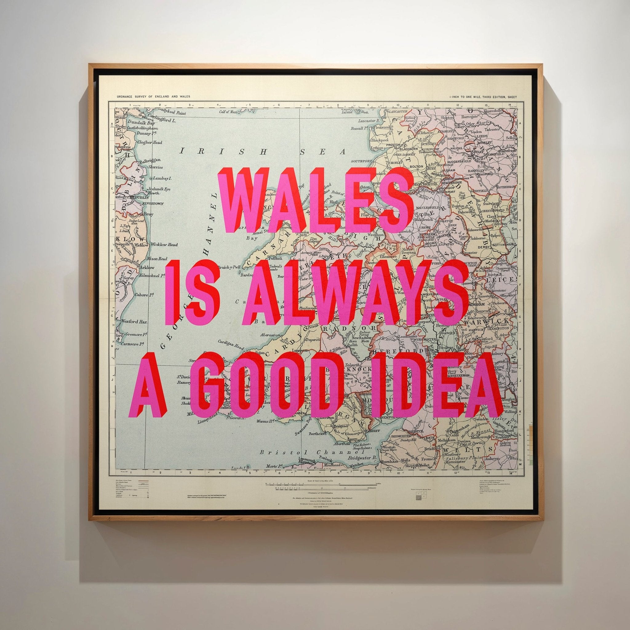 Wales Retro Pop Art Map Print - Magic Posters