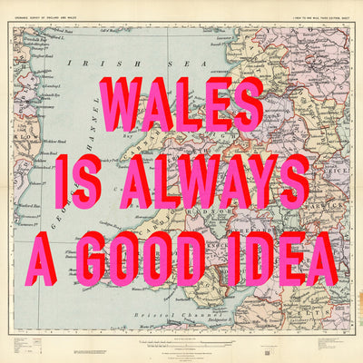 Wales Retro Pop Art Map Print