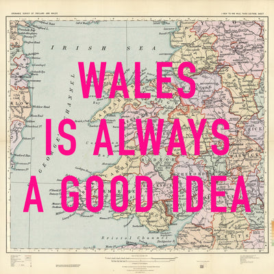 Wales Retro Pop Art Map Print