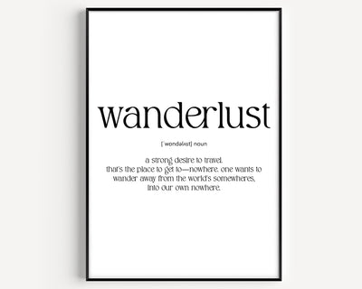 Wanderlust Definition Print - Magic Posters