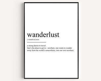 Wanderlust Definition Print - Magic Posters