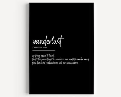 Wanderlust Definition Print - Magic Posters