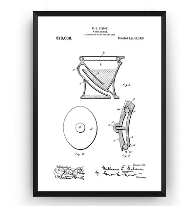 Water Closet Patent Print - Magic Posters