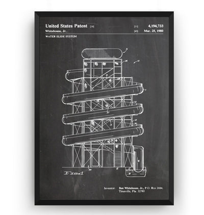 Water Slide 1980 Patent Print - Magic Posters