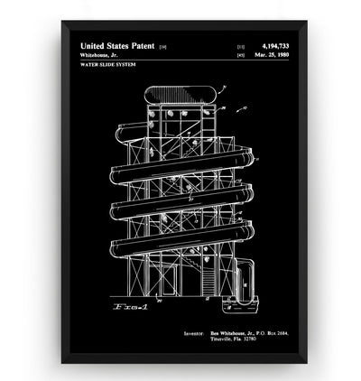 Water Slide 1980 Patent Print - Magic Posters