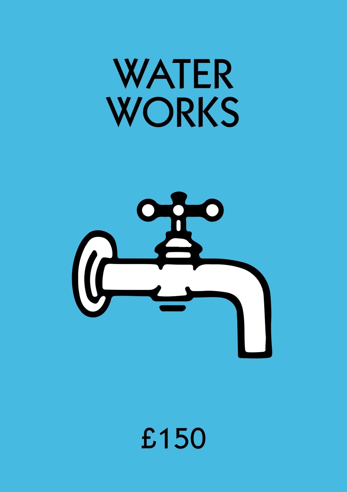 Personalised Water Works Bathroom Print