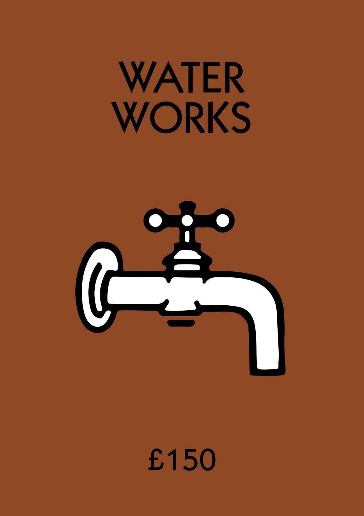 Personalised Water Works Bathroom Print
