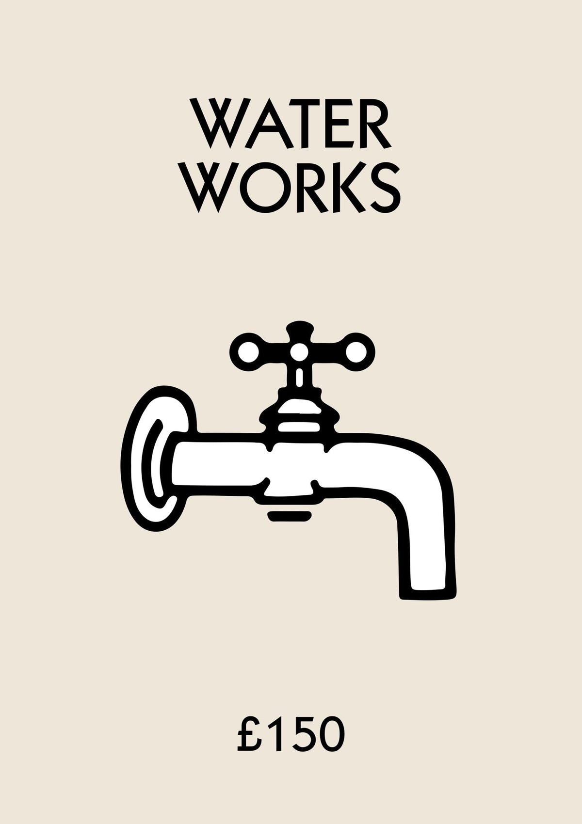 Personalised Water Works Bathroom Print
