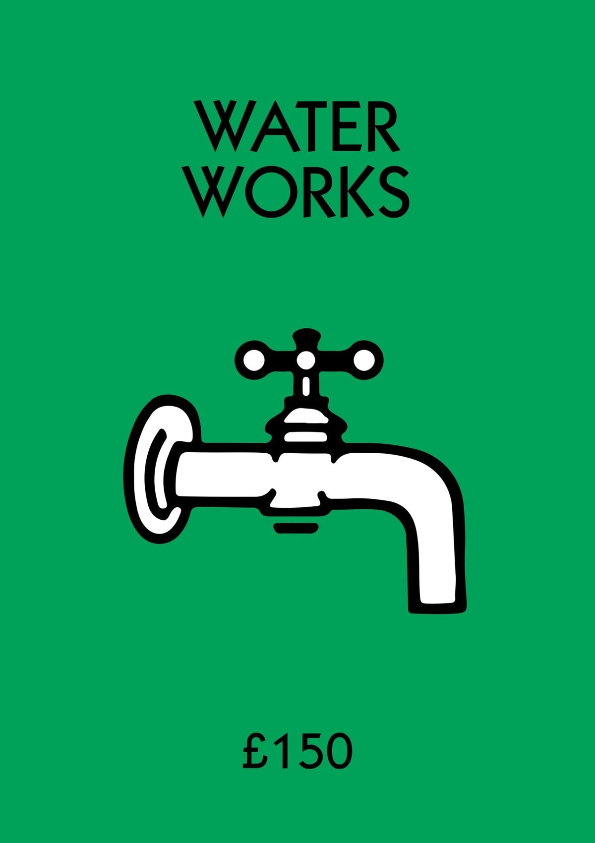 Personalised Water Works Bathroom Print