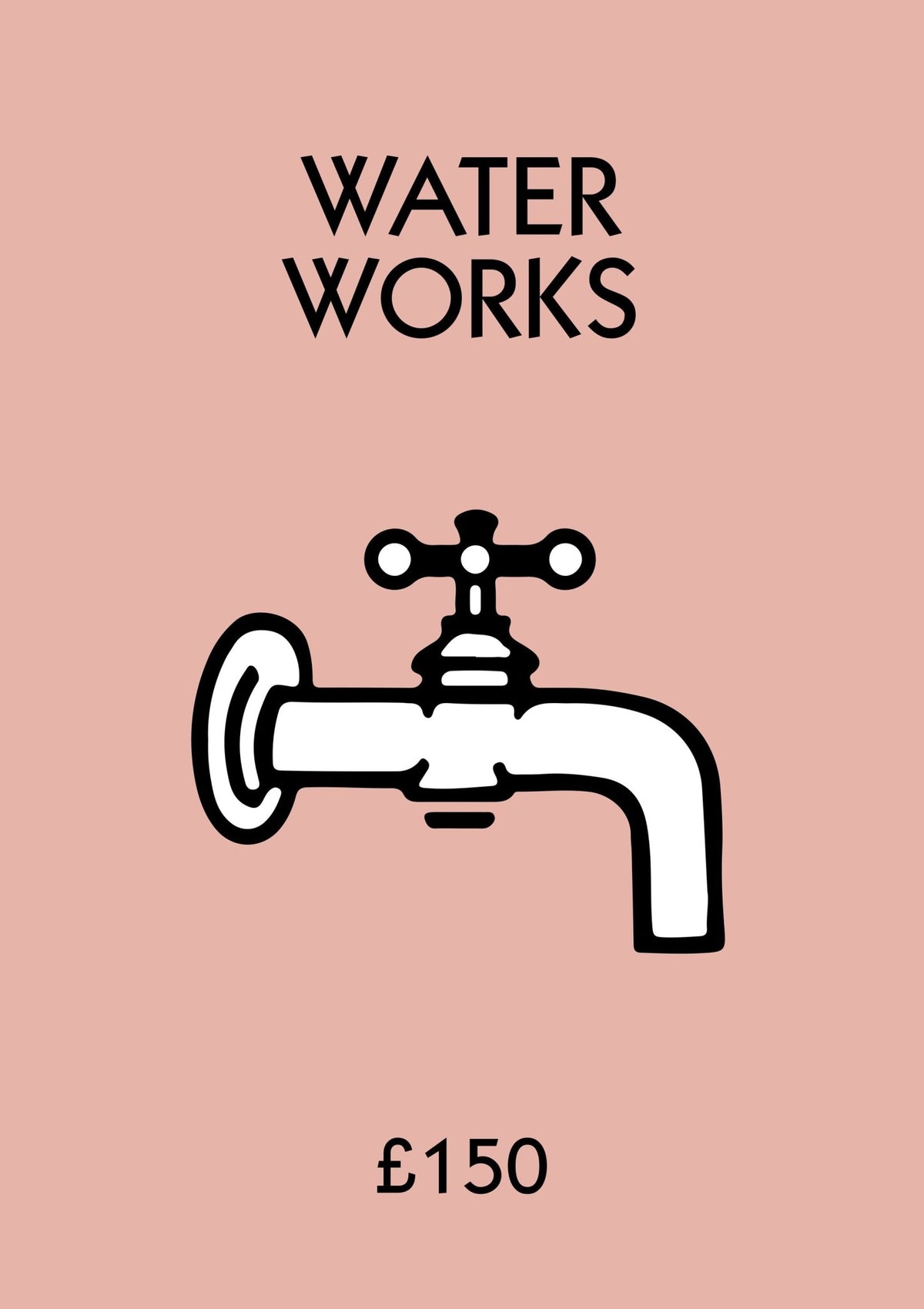 Personalised Water Works Bathroom Print